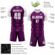 Benutzerdefiniertes lila-weißes Sublimations-Fußballtrikot Benutzerdefiniertes lila-weißes Sublimations-Fußballtrikot